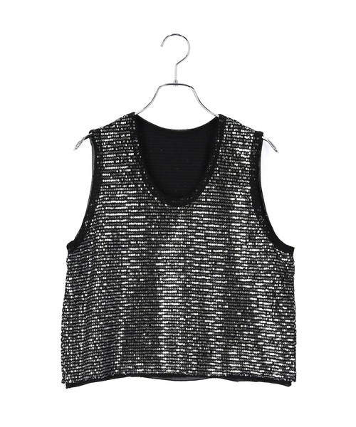 ADAM ET ROPE'(アダムエロペ)の「スパンコールタンク(タンクトップ・レディース・ブラック系その他/ホワイト・FREE)」の7枚目の写真