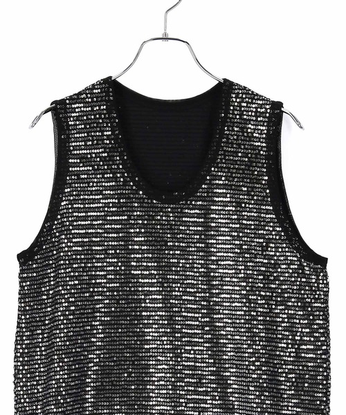 ADAM ET ROPE'(アダムエロペ)の「スパンコールタンク(タンクトップ・レディース・ブラック系その他/ホワイト・FREE)」の9枚目の写真