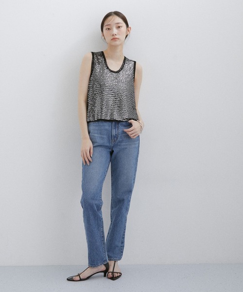 ADAM ET ROPE'(アダムエロペ)の「スパンコールタンク(タンクトップ・レディース・ブラック系その他/ホワイト・FREE)」の14枚目の写真