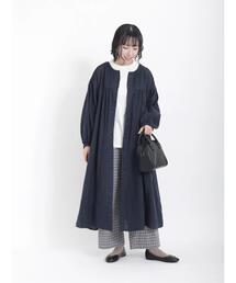 Samansa Mos2 | 【ETHICAL CRAFTS】アスデル加工ピンタックワンピース(ワンピース)