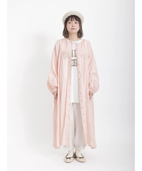 Samansa Mos2（サマンサ モスモス）の「【ETHICAL CRAFTS】アスデル加工ピンタックワンピース（ワンピース・レディース・ピンク/キナリ/ミント/ネイビー・ﾌﾘ-）」の12枚目の写真