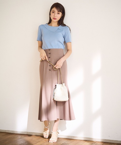 NBB WEEKEND フロントボタンスカート NATURAL BEAUTY BASIC（ナチュラルビューティーベーシック）の