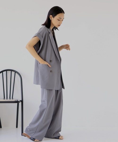 hellam（へラム）の「ダブルジャケットジレ(入荷禁止)（ベスト・レディース・アイボリー/グレー/ブラック/グレイッシュベージュ・FREE）」の20枚目の写真