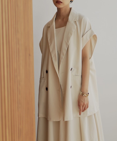 hellam（へラム）の「ダブルジャケットジレ(入荷禁止)（ベスト・レディース・アイボリー/グレー/ブラック/グレイッシュベージュ・FREE）」の21枚目の写真