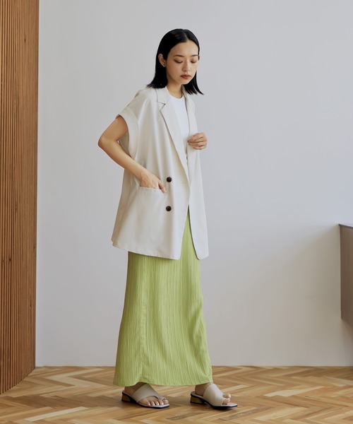 hellam（へラム）の「ダブルジャケットジレ(入荷禁止)（ベスト・レディース・アイボリー/グレー/ブラック/グレイッシュベージュ・FREE）」の8枚目の写真