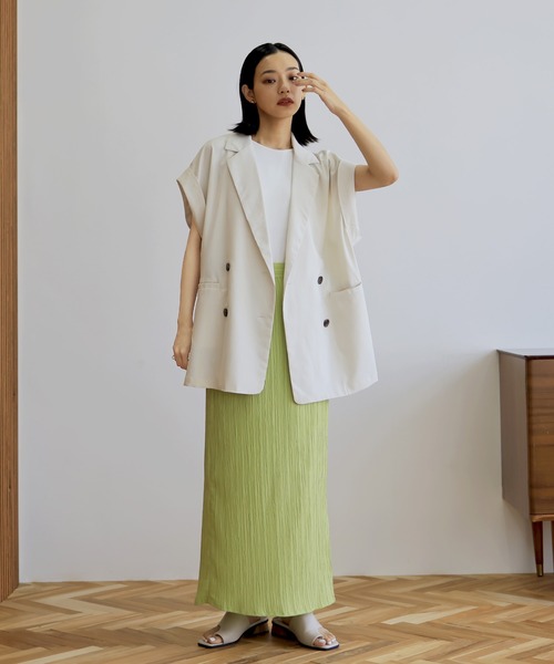 hellam（へラム）の「ダブルジャケットジレ(入荷禁止)（ベスト・レディース・アイボリー/グレー/ブラック/グレイッシュベージュ・FREE）」の11枚目の写真