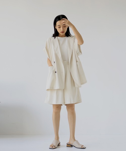 hellam（へラム）の「ダブルジャケットジレ(入荷禁止)（ベスト・レディース・アイボリー/グレー/ブラック/グレイッシュベージュ・FREE）」の15枚目の写真