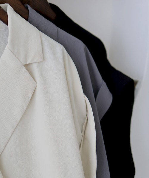 hellam（へラム）の「ダブルジャケットジレ(入荷禁止)（ベスト・レディース・アイボリー/グレー/ブラック/グレイッシュベージュ・FREE）」の5枚目の写真