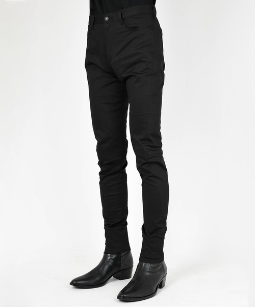 パンツ LAD MUSICIAN ASYMMTRY PANTS LAD MUSICIAN / 40/50 T-CLOTH OVER PANTS / BLACK - LAD