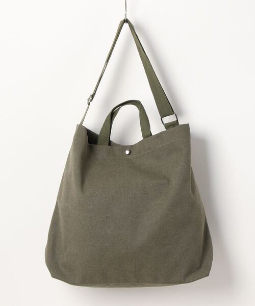 STYLEBLOCK（スタイルブロック）の「キャンバス2WAYショルダーバッグ（ショルダーバッグ・レディース・ブラック/カーキ/グレー/ダークブラウン/グリーン・FREE）」の13枚目の写真