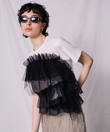 MAISON SPECIAL | ボリュームラッフルコンビTOP【MAISON SPECIAL/メゾンスペシャル】(Tシャツ/カットソー)