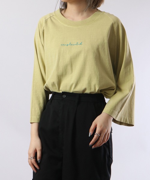 spiritoso(スピリトーゾ)の「spiritoso Complicated刺繍 ラグランTシャツ(Tシャツ/カットソー・レディース・グレイッシュベージュ/ブラウン/オレンジ/グリーン系その他/ネイビー/ラベンダー・F)」の16枚目の写真