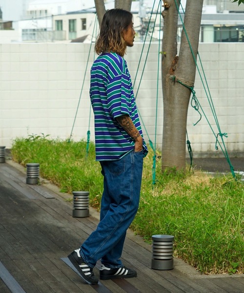 ELEMENT（エレメント）の「ELEMENT YOUTH（キッズサイズ） YT RINGER BORDER SS Ｔシャツ (130cm~160cm) 【2023年夏モデル】/エレメント半袖ボーダーTシャツ（Tシャツ/カットソー・キッズ・ホワイト/パープル/グレー・130/140/160/150）」の13枚目の写真