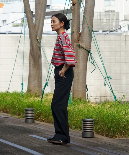 ELEMENT（エレメント）の「ELEMENT YOUTH（キッズサイズ） YT RINGER BORDER SS Ｔシャツ (130cm~160cm) 【2023年夏モデル】/エレメント半袖ボーダーTシャツ（Tシャツ/カットソー・キッズ・ホワイト/パープル/グレー・130/140/160/150）」の15枚目の写真