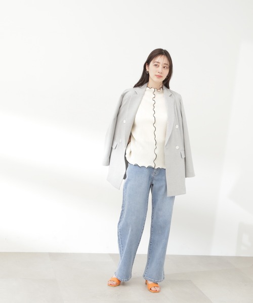 N.(N. Natural Beauty Basic)(エヌエヌナチュラルビューティーベーシック)の「◆バイカラープリーツトップス(シャツ/ブラウス・レディース・ブラック×ベージュ/ホワイト×ブラック・MEDIUM)」の16枚目の写真