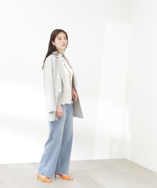 N.(N. Natural Beauty Basic)(エヌエヌナチュラルビューティーベーシック)の「◆バイカラープリーツトップス(シャツ/ブラウス・レディース・ブラック×ベージュ/ホワイト×ブラック・MEDIUM)」の17枚目の写真