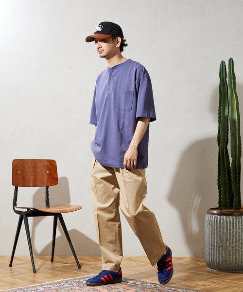 JOURNAL STANDARD relume（ジャーナルスタンダード　レリューム）の「【Allen A / アレンエー】別注 ヘンリーネックTシャツ（Tシャツ/カットソー・メンズ・ライトグレー/ホワイト/カーキ/ブルー・MEDIUM/LARGE）」の16枚目の写真