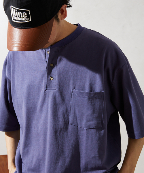 JOURNAL STANDARD relume（ジャーナルスタンダード　レリューム）の「【Allen A / アレンエー】別注 ヘンリーネックTシャツ（Tシャツ/カットソー・メンズ・ライトグレー/ホワイト/カーキ/ブルー・MEDIUM/LARGE）」の18枚目の写真