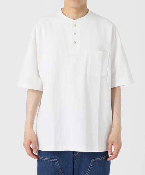 JOURNAL STANDARD relume（ジャーナルスタンダード　レリューム）の「【Allen A / アレンエー】別注 ヘンリーネックTシャツ（Tシャツ/カットソー・メンズ・ライトグレー/ホワイト/カーキ/ブルー・MEDIUM/LARGE）」の20枚目の写真