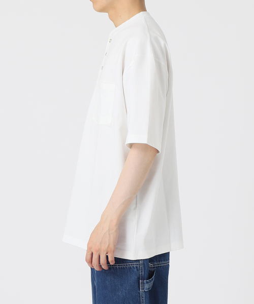 JOURNAL STANDARD relume（ジャーナルスタンダード　レリューム）の「【Allen A / アレンエー】別注 ヘンリーネックTシャツ（Tシャツ/カットソー・メンズ・ライトグレー/ホワイト/カーキ/ブルー・MEDIUM/LARGE）」の21枚目の写真