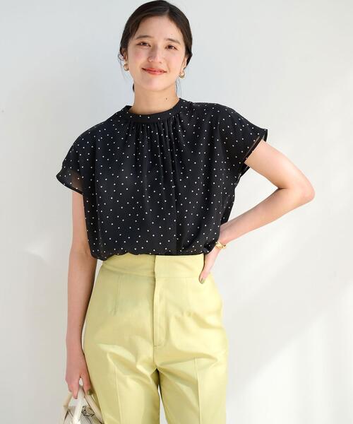 シフォンドッキングプルオーバーカットソー-汗染み防止-