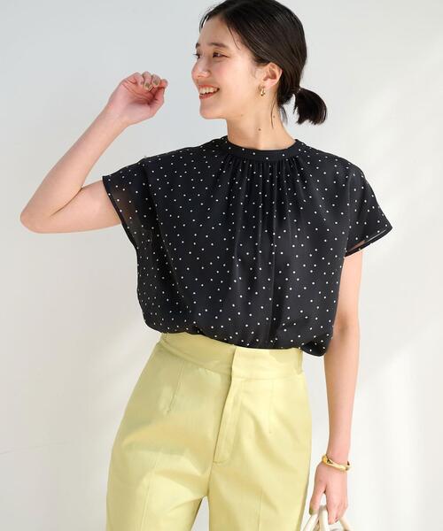 tシャツ トリコットシフォン シースルードッキングプルオーバー レディース Fashion Letter tシャツ フリンジチュールプルオーバー トップス