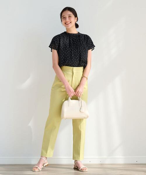 シフォンドッキングプルオーバーカットソー-汗染み防止-