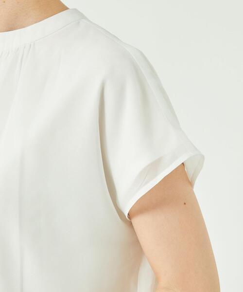 tシャツ トリコットシフォン シースルードッキングプルオーバー レディース Fashion Letter tシャツ フリンジチュールプルオーバー トップス
