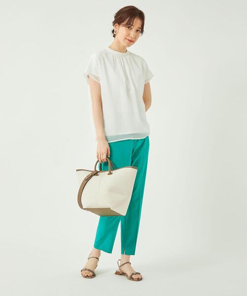 シフォンドッキングプルオーバーカットソー-汗染み防止-