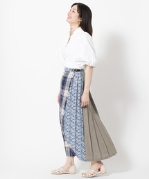 O'Neil of Dublin オニールオブダブリン × リバティファブリック コラボ キルトスカート マキシ丈