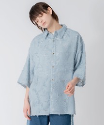 JACQUARD FRINGE LOOSE SHIRT / フリンジジャガードルーズシャツ