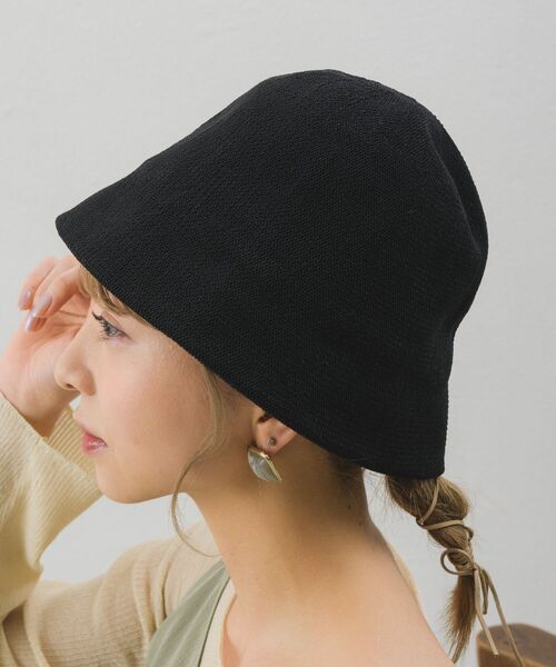 casita(RETRO GIRL)（カシータ）の「サーモハット（ハット・レディース・ブラック/オフホワイト/ブルー・ONE SIZE）」の2枚目の写真