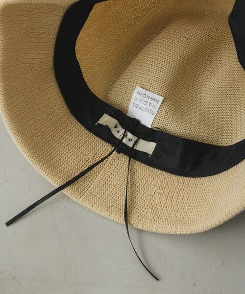 casita(RETRO GIRL)（カシータ）の「サーモハット（ハット・レディース・ブラック/オフホワイト/ブルー・ONE SIZE）」の5枚目の写真
