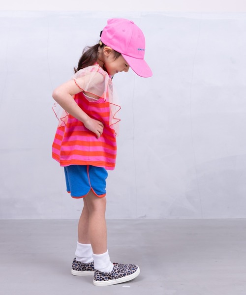 BOKU HA TANOSII（ボク　ハ　タノシイ）の「【BOKU HA TANOSII】別注 KIDSツイルキャップ（キャップ・キッズ・ブラック/ピンク・54）」の3枚目の写真