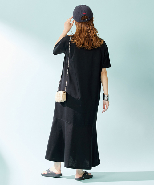 JOURNAL STANDARD（ジャーナルスタンダード）の「■■■【＆FUNCTION】クールポンチワンピース（ワンピース・レディース・ブラック/ブラウン・FREE）」の6枚目の写真