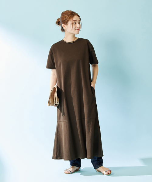 JOURNAL STANDARD（ジャーナルスタンダード）の「■■■【＆FUNCTION】クールポンチワンピース（ワンピース・レディース・ブラック/ブラウン・FREE）」の3枚目の写真