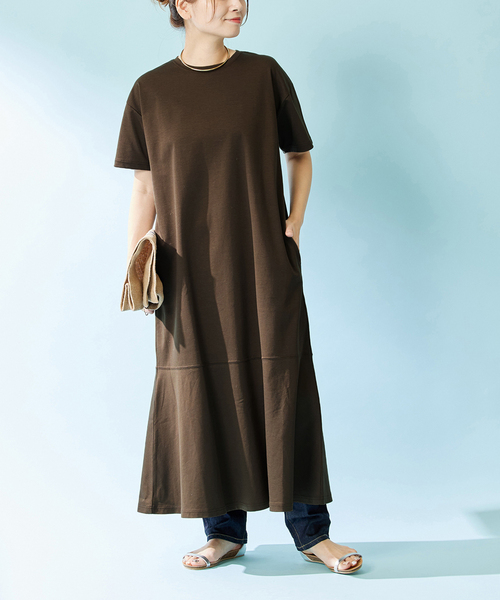 JOURNAL STANDARD（ジャーナルスタンダード）の「■■■【＆FUNCTION】クールポンチワンピース（ワンピース・レディース・ブラック/ブラウン・FREE）」の10枚目の写真