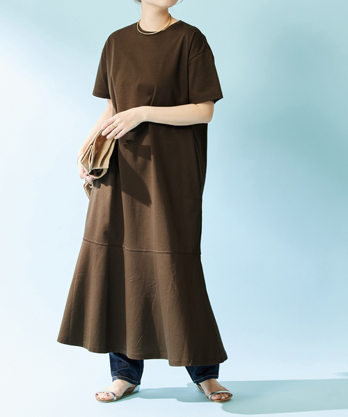 JOURNAL STANDARD（ジャーナルスタンダード）の「■■■【＆FUNCTION】クールポンチワンピース（ワンピース・レディース・ブラック/ブラウン・FREE）」の14枚目の写真