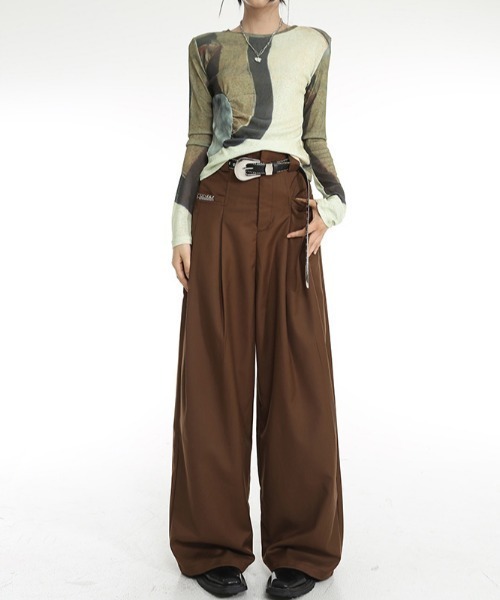 Sibra(シブラ)の「Uネック配色シアートップス(Tシャツ/カットソー・レディース・カーキ・M)」の12枚目の写真
