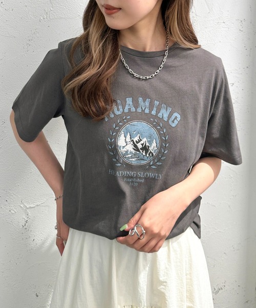apres jour mignon（アプレジュールミニョン）の「アソートシュエットＴシャツ【ZOZOTOWN限定アイテム】（Tシャツ/カットソー・レディース・ネイビー/グリーン/ホワイト系その他3/ホワイト系その他2/ボルドー/ブラック/オフホワイト/ブラック系その他/ホワイト系その他・X-LARGE/フリー）」の7枚目の写真