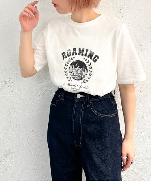 apres jour mignon（アプレジュールミニョン）の「アソートシュエットＴシャツ【ZOZOTOWN限定アイテム】（Tシャツ/カットソー・レディース・ネイビー/グリーン/ホワイト系その他3/ホワイト系その他2/ボルドー/ブラック/オフホワイト/ブラック系その他/ホワイト系その他・X-LARGE/フリー）」の15枚目の写真