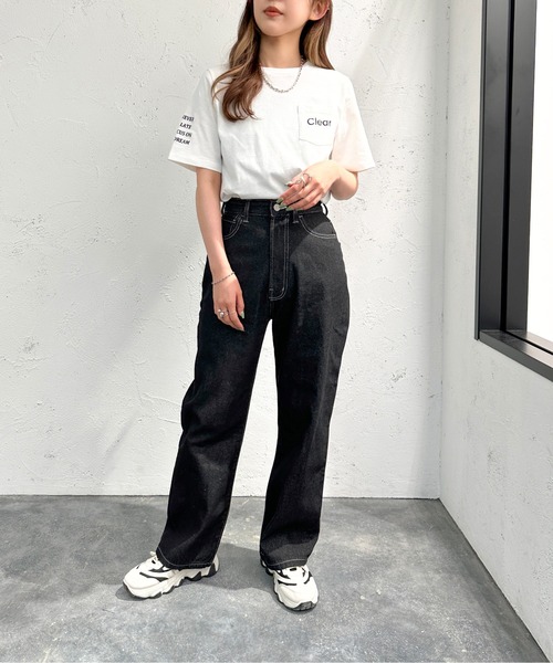 apres jour mignon（アプレジュールミニョン）の「アソートシュエットＴシャツ【ZOZOTOWN限定アイテム】（Tシャツ/カットソー・レディース・ネイビー/グリーン/ホワイト系その他3/ホワイト系その他2/ボルドー/ブラック/オフホワイト/ブラック系その他/ホワイト系その他・X-LARGE/フリー）」の22枚目の写真