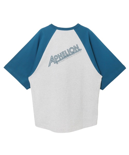 andme(アンドミー)の「配色ラグランバックロゴオーバーサイズTシャツ(Tシャツ/カットソー・レディース・ブルー/チャコールグレー/グレー/ベージュ・M)」の21枚目の写真