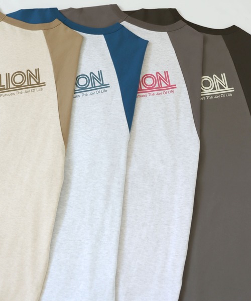 andme(アンドミー)の「配色ラグランバックロゴオーバーサイズTシャツ(Tシャツ/カットソー・レディース・ブルー/チャコールグレー/グレー/ベージュ・M)」の20枚目の写真