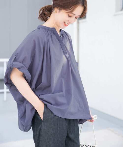URBAN RESEARCH DOORS - 新品◎アーバンリサーチドアーズ◎コットンボイルロールアップスリーブブラウス URBAN RESEARCH DOORS（アーバンリサーチドアーズ）の「コットン