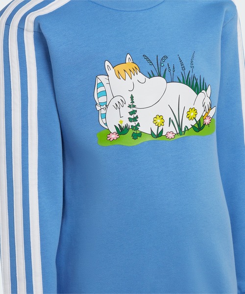 adidas(アディダス)の「アディダス オリジナルス × ムーミン クルーネック セットアップ / アディダスオリジナルス adidas Originals(スウェット・キッズ・ライトブルー・130/100/110/120)」の8枚目の写真