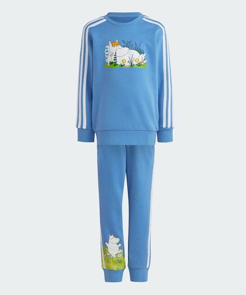 adidas(アディダス)の「アディダス オリジナルス × ムーミン クルーネック セットアップ / アディダスオリジナルス adidas Originals(スウェット・キッズ・ライトブルー・130/100/110/120)」の3枚目の写真