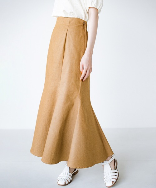 haco!(ハコ)の「品のある色っぽさを身につける!ラインを出さずともメリハリがつく のびのび素材のマーメイドスカート(スカート・レディース・キャメル・SMALL/MEDIUM/LARGE/X-LARGE)」の5枚目の写真