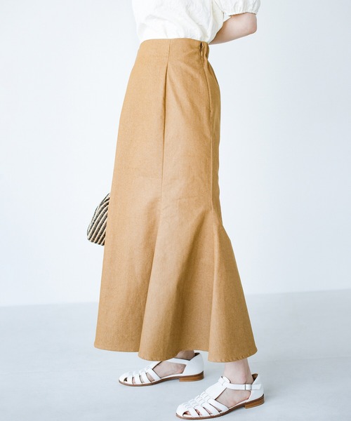 haco!(ハコ)の「品のある色っぽさを身につける!ラインを出さずともメリハリがつく のびのび素材のマーメイドスカート(スカート・レディース・キャメル・SMALL/MEDIUM/LARGE/X-LARGE)」の15枚目の写真