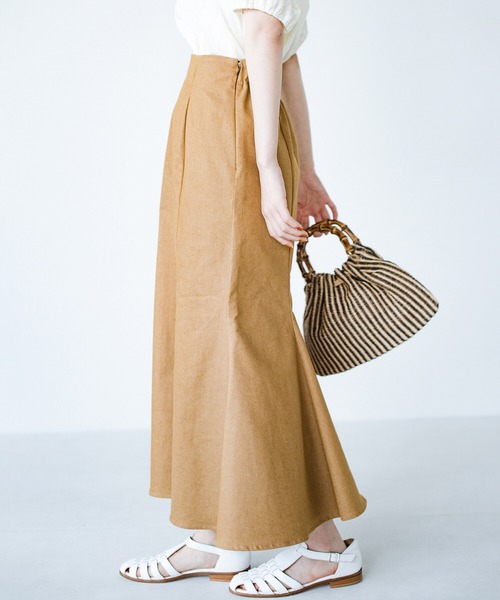 haco!(ハコ)の「品のある色っぽさを身につける!ラインを出さずともメリハリがつく のびのび素材のマーメイドスカート(スカート・レディース・キャメル・SMALL/MEDIUM/LARGE/X-LARGE)」の7枚目の写真